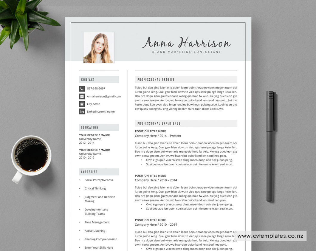 Premium New Zealand CV Templates Page 2 CVTemplates.co.nz
