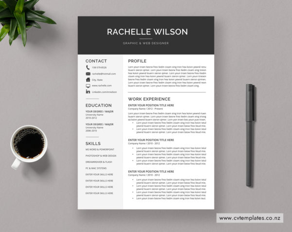 CV Template for MS Word, Curriculum Vitae, Best Selling CV Template ...