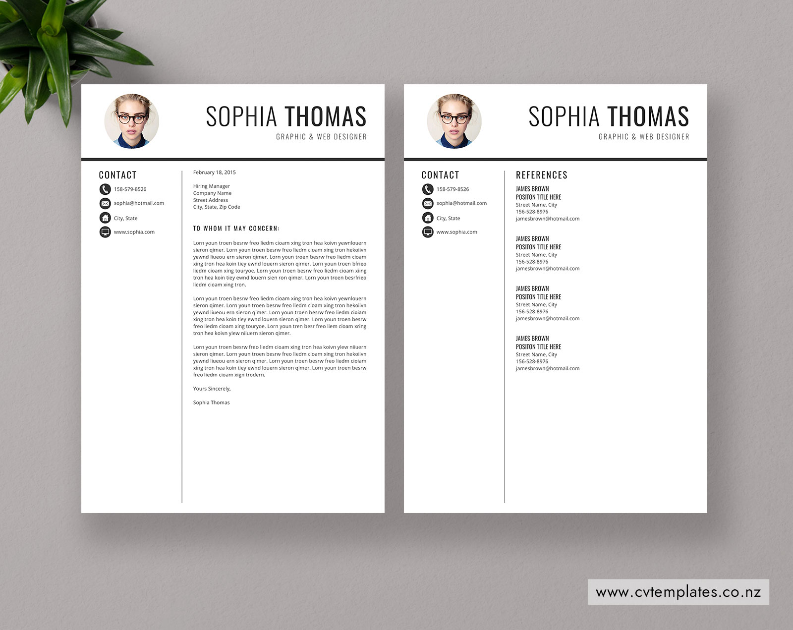 Cv Template For Ms Word Curriculum Vitae 1 2 And 3 Page Cv Template Fashion Cv Template Editable Cv Template Cover Letter Professional And Simple Resume Instant Download Cvtemplates Co Nz