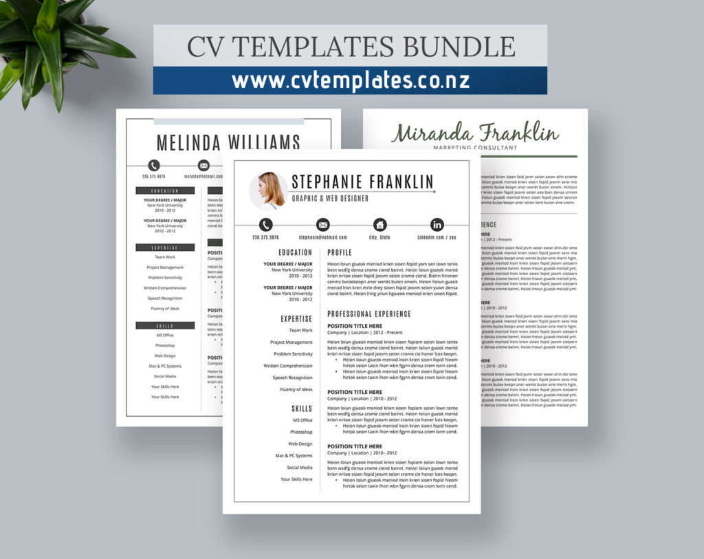 Make a Strong First Impression - Www.cvtemplates.co .nz New Zealand CV Templates Bundle 22 1024x813 